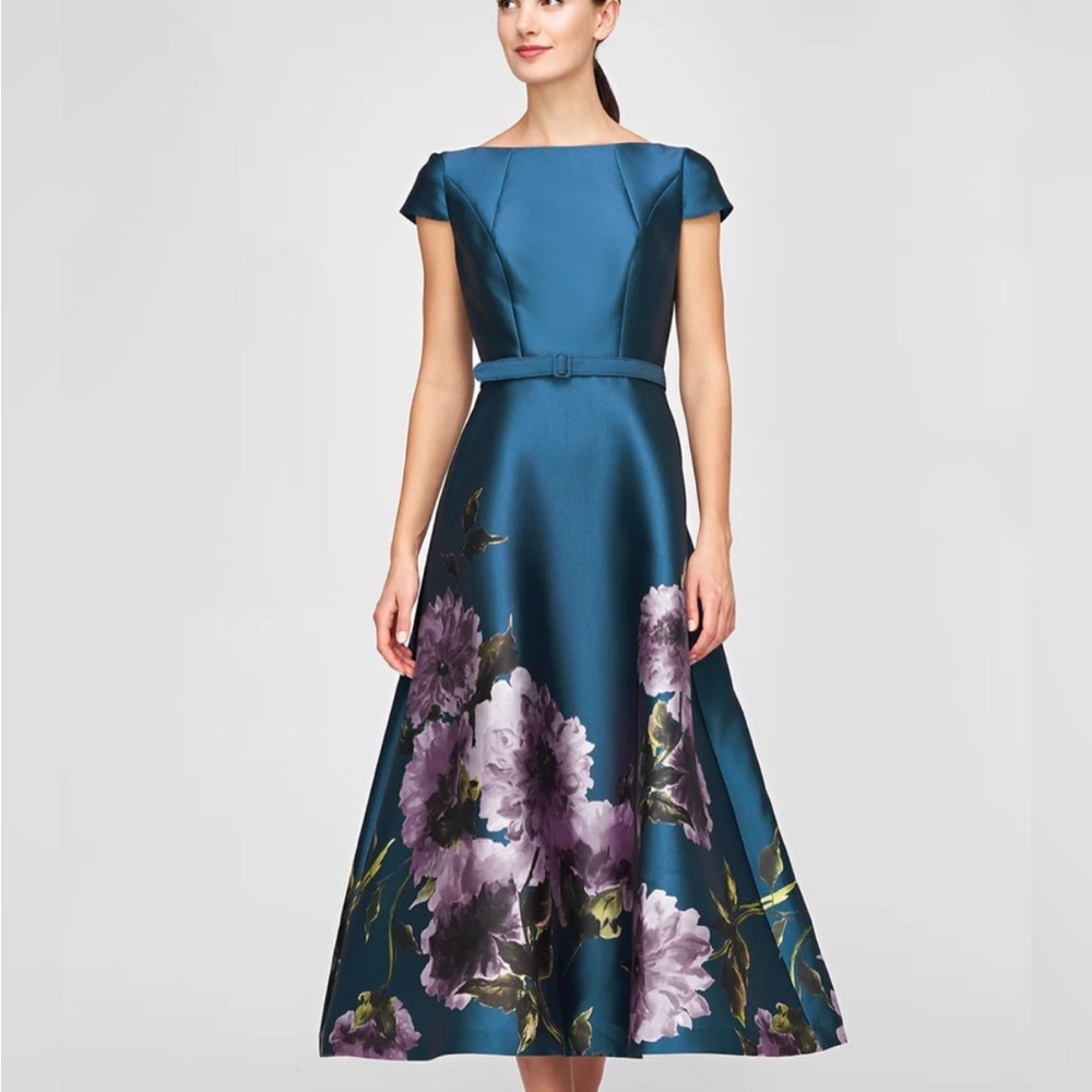 Kay Unger Ina Tea Length Dress, SIZE 8